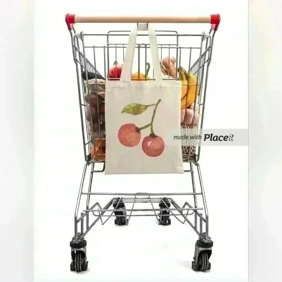 Cherry recycled tote bag - Picture 3 of 3